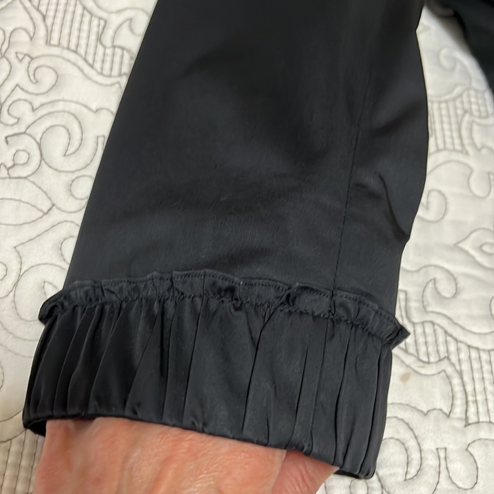 Talbots black ruffle front jacket - Picture 12 of 16